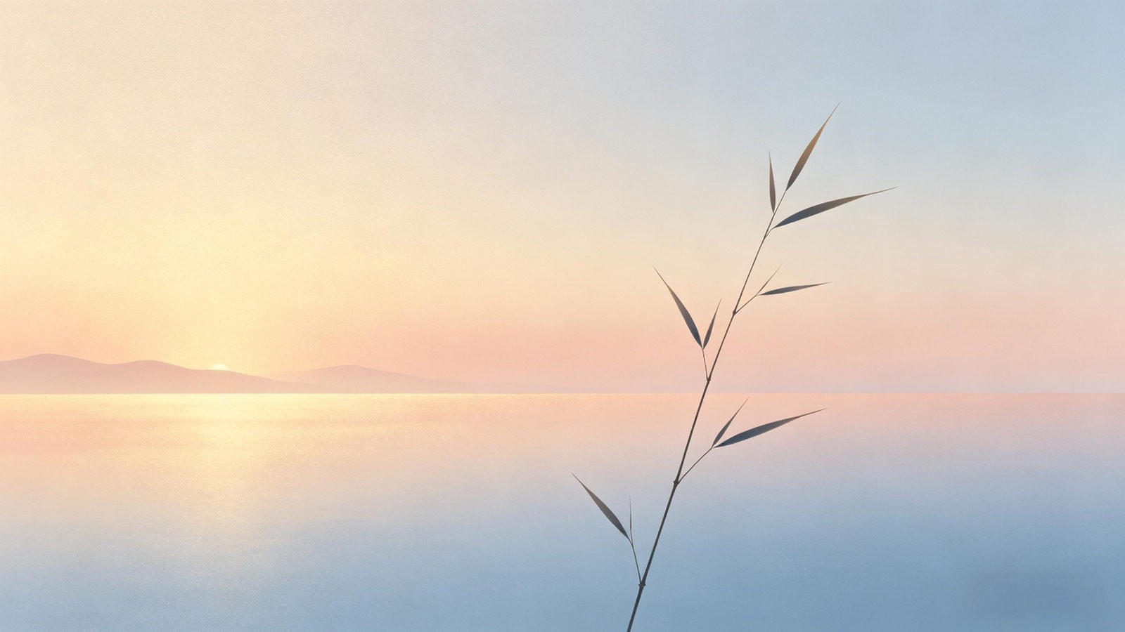 Soft sunrise/sunset equality mood&mdash;spring equinox light, balance theme.