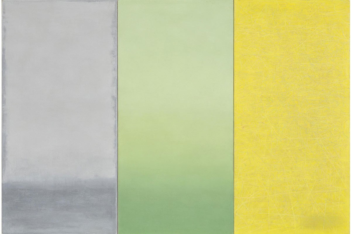Three March layers&mdash;calendar spring, weather reality, tired humans&mdash;abstract panels.